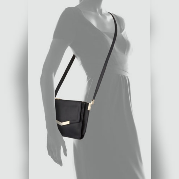 NWT Time's Arrow Mini Trilogy Crossbody Leather Bag - Black/Silver - Picture 9 of 9